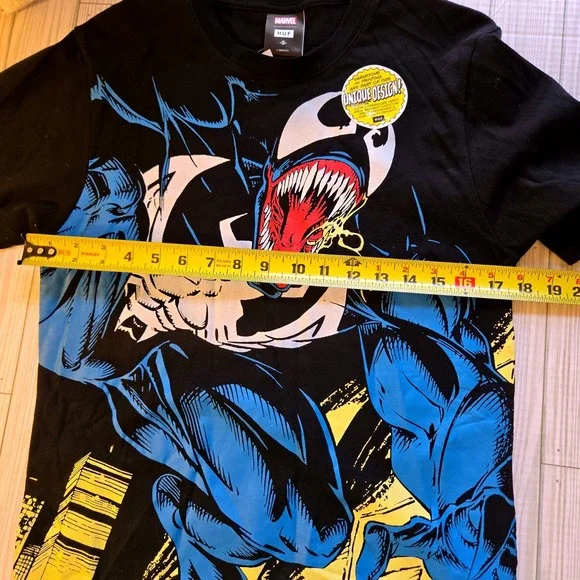 HUF x Marvel Venom All Over Print Black Shirt Mens Small New With Tags - Picture 8 of 9